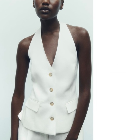 Zara OPEN BACK HALTER VEST - Picture 8 of 16
